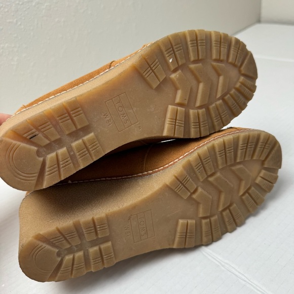 Toms Desert wedge tan suede ankle boots booties 8.5 - Picture 11 of 12